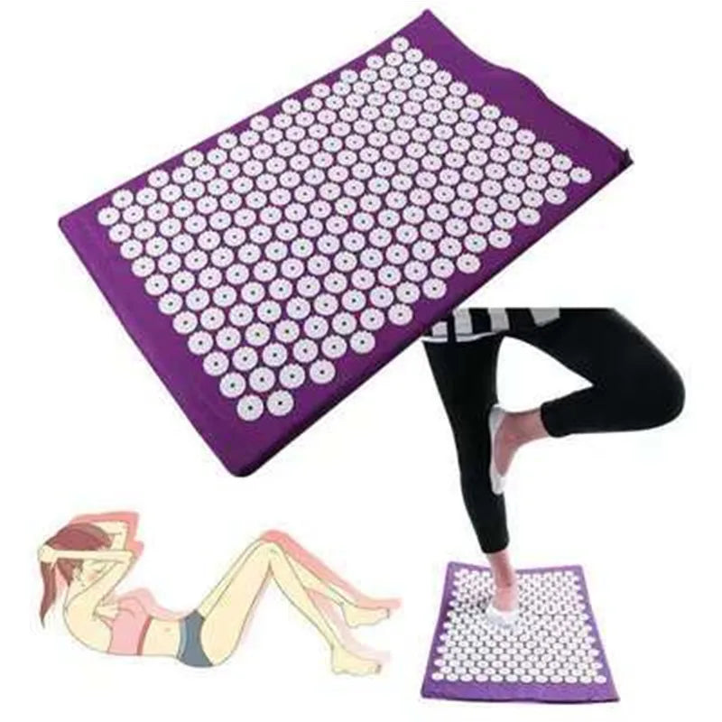 Yoga Massage Mat Acupressure Relieve Stress Back Cushion